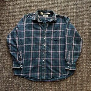 Vintage 90s L.L. Bean Men's Casual Plaid Flannel Shirt Long Sleeve size XL